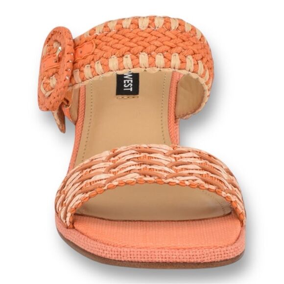 NINE WEST Women’s Emerey Block Heels Sandals in the Size 9 in Orange Color - Picture 5 of 9